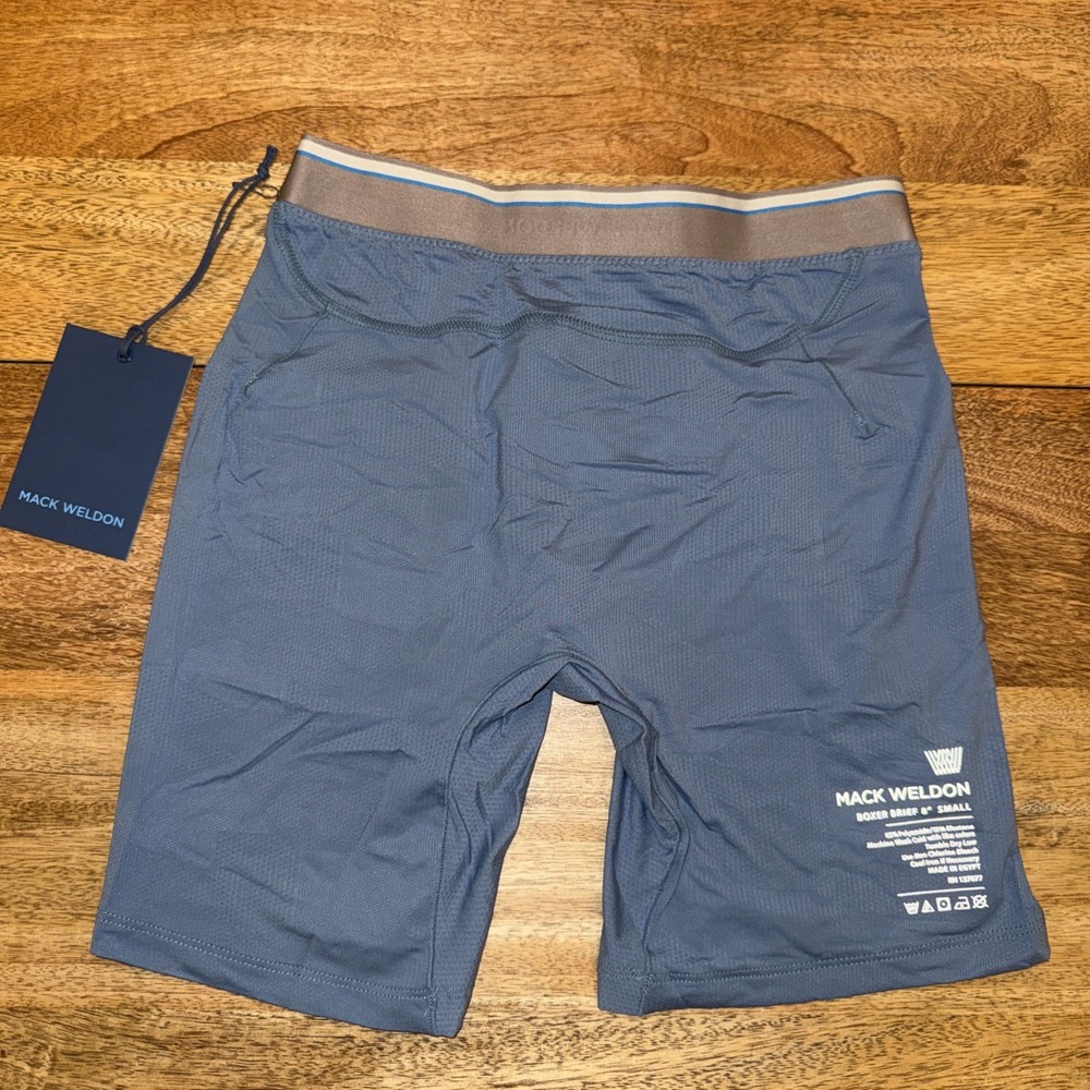 Mack Weldon AirKnit 8" Boxer Briefs Ice Storm Sz Small (28"-30") Breathable New